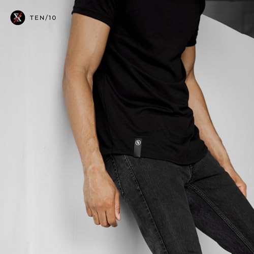 Ten10 Apparel Men's Premium Crew Neck Short Sleeve T-Shirt, Curved Hem, Velura Blend3