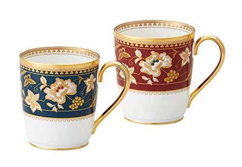 Noritake ノリタケ マグカップ ( 色変り ペアセット ) 285cc サブライム 2個 鉄紺 ・ 海老茶 ボーンチャイナ P59880/4403-12