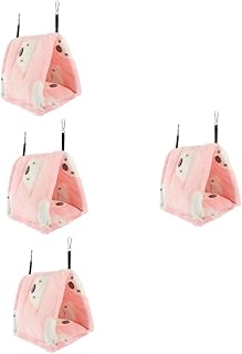 Didiseaon 4 Peças Gerbil Cabana Hamster Túneis Ouriço Gaiola De Lã Ouriço Acessórios Gaiola De Algodão Ouriço Cama De Descanso Hamster Casa Coelho Ninho De Descanso Hamster Esconder Manter