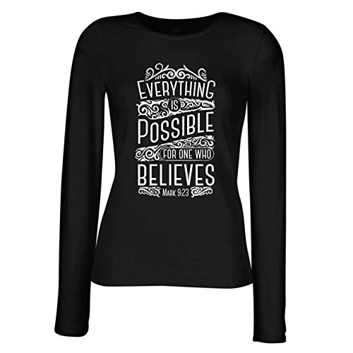 T-Shirt Jésus Manches Longues Femme en coton chrétien