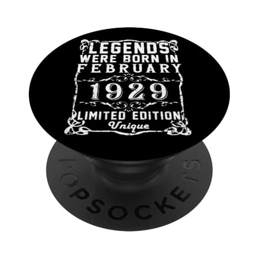 Cumpleaños Febrero 1929 Edición Limitada Regalo February PopSockets PopGrip Intercambiable