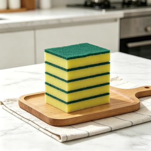 Image of AIDEA Sponges Kitchen, 24 Pack Heavy Duty Dish Sponge, Cleaning Dish Scrubber Sponge for Home and Kitchen, Stink-Free Cleaning Supplies for Pots, Pans
