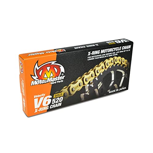 Moto Master Catena Moto Offroad V6 Gold Con X-Ring - Passo 520