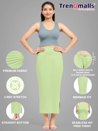 Image of TRENDMALLS Women's Polyester Spandex Stretchable Straight Saree Shapewear Petticoat for Women, Cotton Blended, Skirts for Women, Saree Shaper