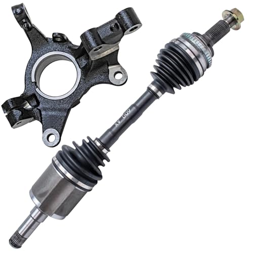 Image of Detroit Axle - Front Left Steering Knuckle CV Axle Replacement for 2007-2014 Ford Edge, 2007-2015 Lincoln MKX - 2pc Set