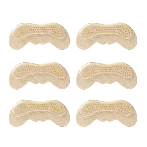 靴 かかと 取り外し可能な靴用ヒールパッド、ヒールパッチは靴とかかとの間の摩擦を軽減し、皮膚を保護します。 (Color : Beige, Size : 6pcs-thick 6mm)