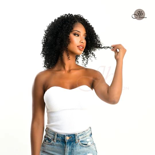 Miniatura 3 de NAOMI - Peluca afro de encaje frontal de 12 pulgadas, pelucas de cabello largo negro extra rizado para mujer, pelucas sintéticas naturales para uso