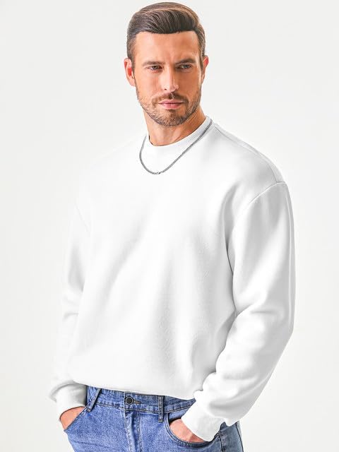 JMIERR Men's Casual Long Sleeves Crewneck Sweatshirts Cotton Pullover Sweatshirt for Men - Image 9