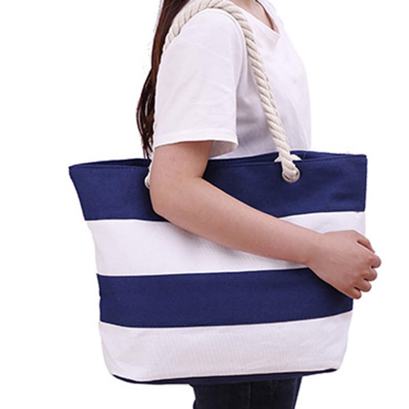 Bolsa Tote de Lona para Mujer con Correa de Cuerda miniatura 2