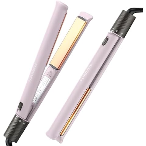 FURIDEN Hair Straightener and Curler 2 in 1, Flat Iron Curling Iron in One, Hair Straightener for Thick Hair and Curly Hair, Long-Last | Defined Curls(Purple) Cover