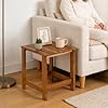 Utoplike Teak Outdoor Side Table for Patio, Pool Coffee Accent Table, Wood End Tables for Garden, Backyard, Bed, Living Room, Couch #3