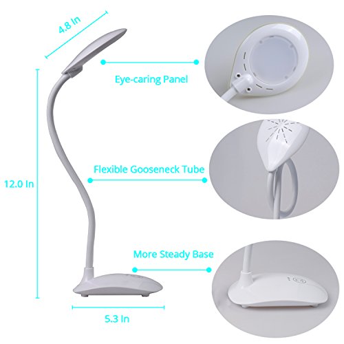 Megacra - Lampada da tavolo USB per comodino white...