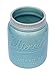 Comfify Wide Mouth Mason Jar Utensil Holder Decorative Kitchenware Organizer Crock, Dishwasher Safe - Kitchen Caddy Aqua Blue for Countertop, Large Size 7