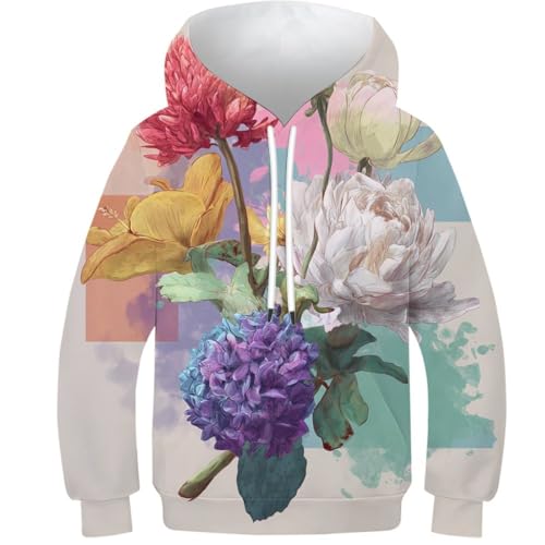 Pull mignon fleurs éclatantes : le vêtement idéal pour l'école et les loisirs