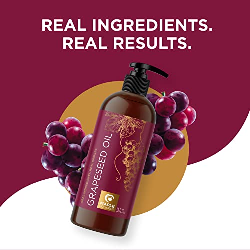 Pure Cold Pressed Grapeseed Oil - Hydrating Grapeseed Oil For Hair Skin And Nails Plus Carrier Oil For Essential Oils Mixing - Pure Grapeseed Oil For Skin Beauty Diys And Facial Skin Care Products #TOP6