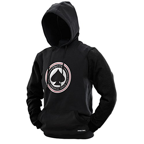 Pro-Tec Pullover Iconic Hoodie - Sudadera para Hombre, Color Negro, Talla M