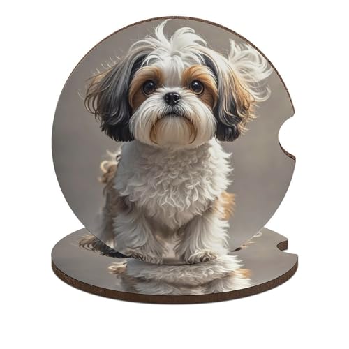 Portavasos para carro Shih Tzu Dog 2 piezas miniatura 1