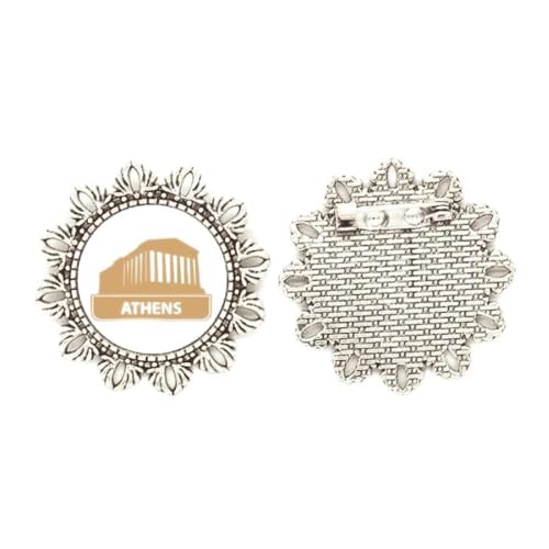 Broche de plata flor de Atenas amarillo ideal para vestidos de invitada