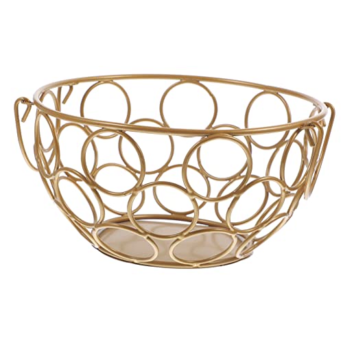 Alipis Cesta de la Compra recipientes para Alimentos cestas de Almacenamiento Cesta de Almacenamiento de Cocina frutero para encimera de Cocina Huevos Cesta de Hierro tazón de Frutas ajo