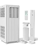 IDEALHOUSE 8000 BTU Portable Air Conditioner, 4-in-1 Portable AC Unit with Cooling, Dehumidifier, Fan & Sleep Mode, Cools up to 350 Sq. Ft, 24H Timer, Remote Control & Window Kit, White
