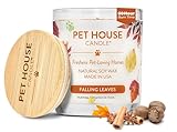 One Fur All Pet House Fall Candles, Long Lasting, Clean Burning, Soy Wax Scented Candles for Pet Odor, Falling Leaves