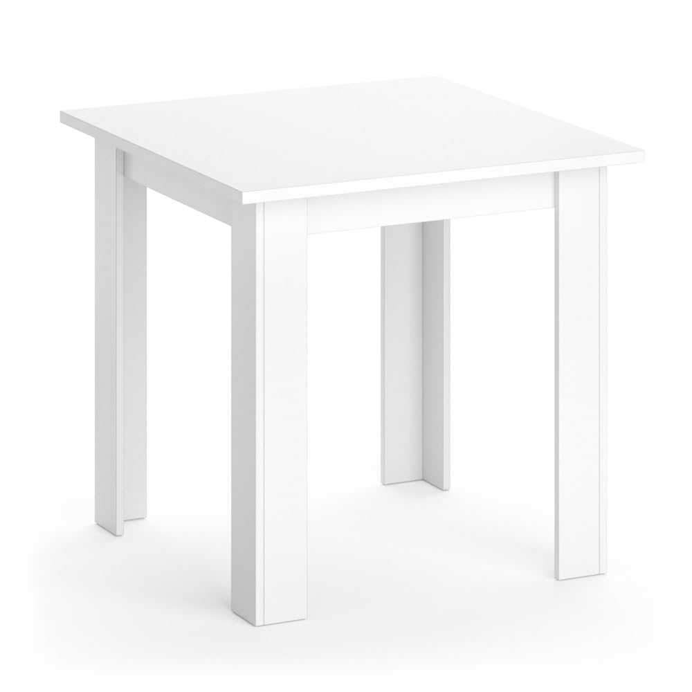 Vicco Mesa de Comedor Karlos, Blanco, 80 x 80 cm | apto para 2–4 personas para uso en el comedor