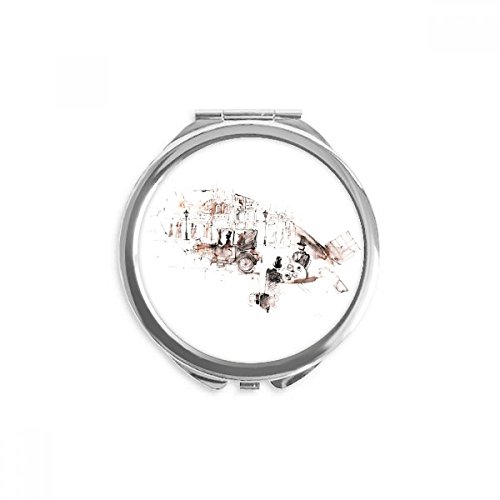 Miroir de poche aquarelle compact pour corriger votre maquillage sans encombrement