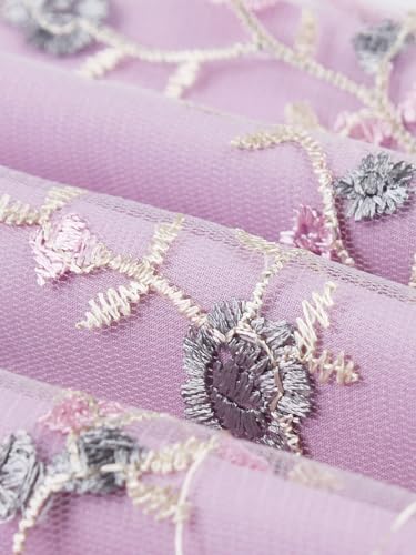Image of Women's Tie Strap Tulle Prom Dresses Sweetheart Flower Embroidery Dress Short Formal Party Mini Homecoming Dresses