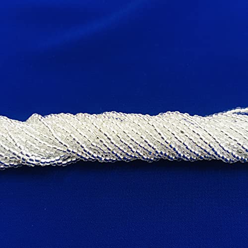Perlin Rocailles Beads 2 mm Preciosa Ornela Czech 9000 Pieces CZ Glass Beads 11/0 24 on Multiple Strands (Crystal Silver Insert) - Image 2