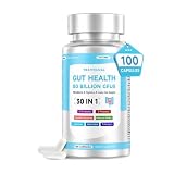 30-in-1 Gut Health Supplements with 80 Billion CFU Probiotics, 100 Capsules