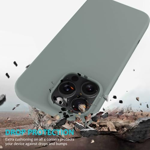 Image of FIRST MART Silicone Back Case for iPhone 16 Pro, Soft-Touch Phone Back Cover for Apple iPhone 16 Pro - Dark Gray