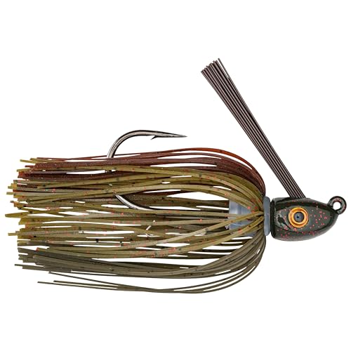 Strike King Hack Attack Heavy Cover Swim Jig Fishing Lure Skirted Jig Heavy Weed Guard 5/0 Gamakatsu Extra-Strong Siwash Hook