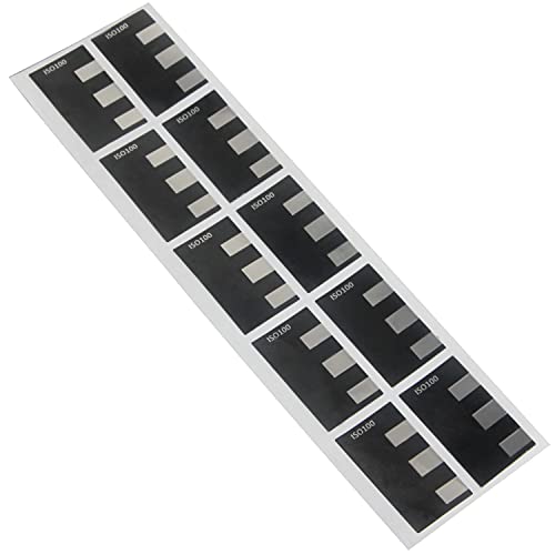 Etiquetas DX para película 35 mm ISO 100, 10 páginas, compatible con cámaras instantáneas y cámaras de película 135