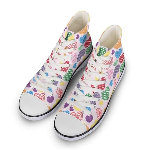 Womens Canvas Shoes High Top Sneakers for Women Classic Lace Up Walking Shoes Personalized Girls Walking Shoes2