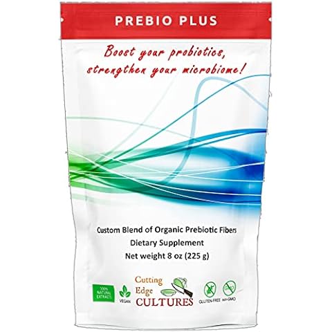 Cutting Edge Cultures Prebio Plus Prebiotic Fiber Powder Best Custom Blend of Organic Prebiotic Fibers Dietary Supplement 8 oz Cover