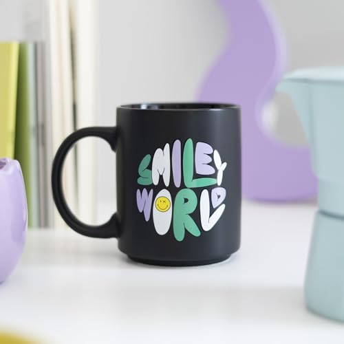 Grupo Erik Tasse Kaffeetasse Smiley Comics Black - Kaffeebecher - Teetasse Größe 9,5 cm x 8 cm - Fassungsvermögen 350 ml - Offizielles… – Ansicht 5