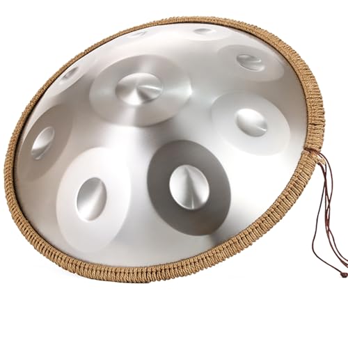Handpan 9 Notas 22 in D Minor Acero Premium Plateado miniatura 1