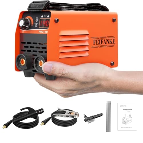 FEIFANKE アーク溶接機 140A ミニポータブル溶接機 热启动 IGBTインバーター 初心者向け 超小型 軽量 家庭用 溶接機 100V専用 210x130x90mm 日本語取扱説明書付き
