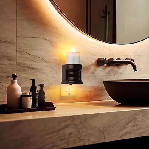 Meonum XU-MEONUM-601 Flameless Candle Night Light Plug Into Wall, Led Motion Sensor Dusk To Dawn Nightlight Farmhouse Vintage Rustic Flicker Night Light thumb #3