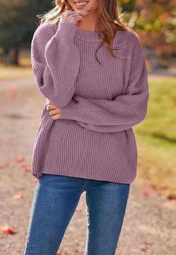 Image of PRETTYGARDEN Womens Sweaters Spring 2026 Oversized Chunky Knitted Pullover Sweater Casual Long Sleeve Crewneck Cute Sweaters
