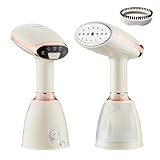 【Largement utilisé dans tous les tissus】 Le bateau à vapeur de vêtements portable est l'idéal pour la maison et les voyages. Ce vapeur portable propose 2 paramètres, est sûr sur tous les tissus et fonctionne sur les vêtements, les rideaux, et plus encore