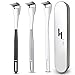 Tounge Scraper Cleaner, UPGRADED Professional Stainless Steel Tongue Scraper for Adults, Tongue Brush for Bad Breath Treatment, HIMET 3 Color Easy to be Distinguish for Family Oral Care.