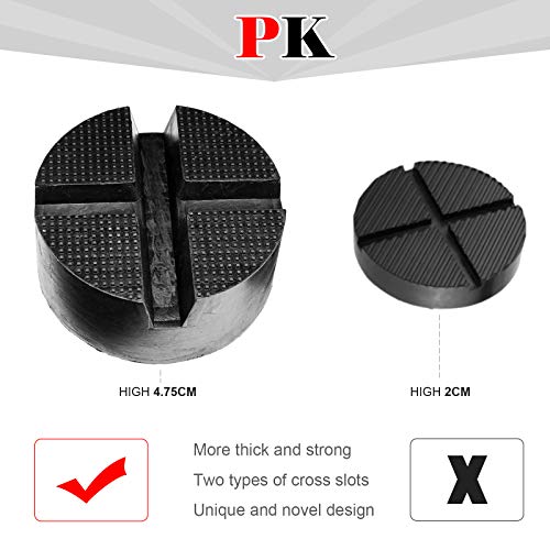 Autoxbert Universal Car Rubber Cross Slotted Jack Pad Adapter Guard Floor Disk Frame Rail Protector Floor Lifting For Pinch Weld Side Chassis Trolley 2-3 Tonne #TOP3