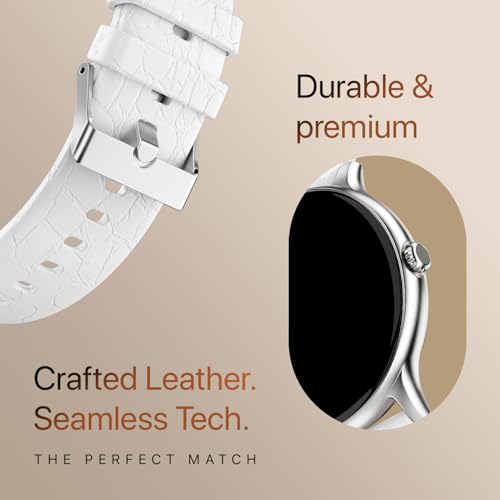 Image of Fire-Boltt Phoenix Pro Classic Round Bluetooth Calling Smart Watch, 1.39 inchHD Display,AI Outfit Watch Face, 2 Looks in 1 Watch, Extra Straps at ₹99, 120+ Sports Modes, Smartwatch for Women (White)