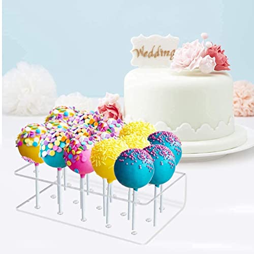 Hiyz Lollipop Cake Pop Mold Maker Set With 15-Hole Acrylic Lollipop Holder,100Pcs Gold Twist Ties, Great For Lollipop, Hard Candy, Cake Pop And Chocolate,Suit For Party,Christmas #TOP1