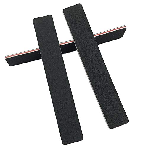 10Pcs Black 60/60 Grit Rectangle Professional Washable Duplex Scrub Waterproof Double Sided Nail Files Block Emery Board Cosmetic Manicure Pedicure Nail Art Care Sanding Buffer Buffing Tools Supply #TOP5