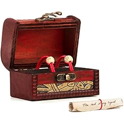ELCORDONROJO Regalos Originales para Mujer y Hombre. Cofre con 2 Pulseras Leyenda Hilo Rojo del Destino. Regalo San Valentin, Navidad, Aniversario, Cumpleaños