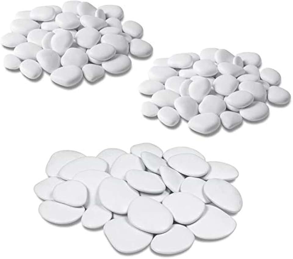 Sassi Bianchi Da Dipingere 40-80mm - Pietre Per Giardino E Artigianato, Con Farfalla Legno - Foto 9