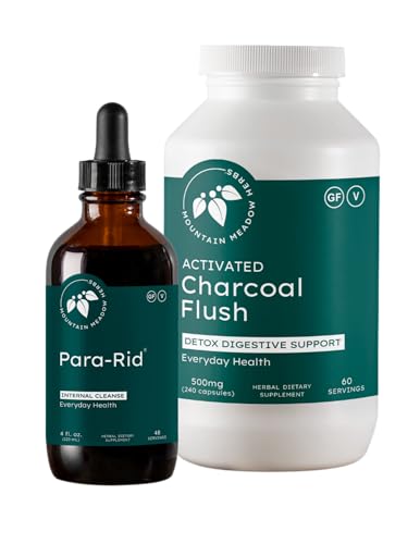 Mountain Meadow Herbs Herbal Digestive Cleanse Kit – Bitters Tincture & Charcoal Binder for Gas, Bloating, Gut Health & Internal Balance