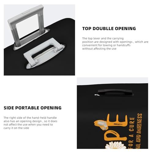 Travel Luggage Cover Hope For A Cure National Adhd Awareness Flower Fashion Washable Baggage Suitcase Protector Fit For Luggage Small4